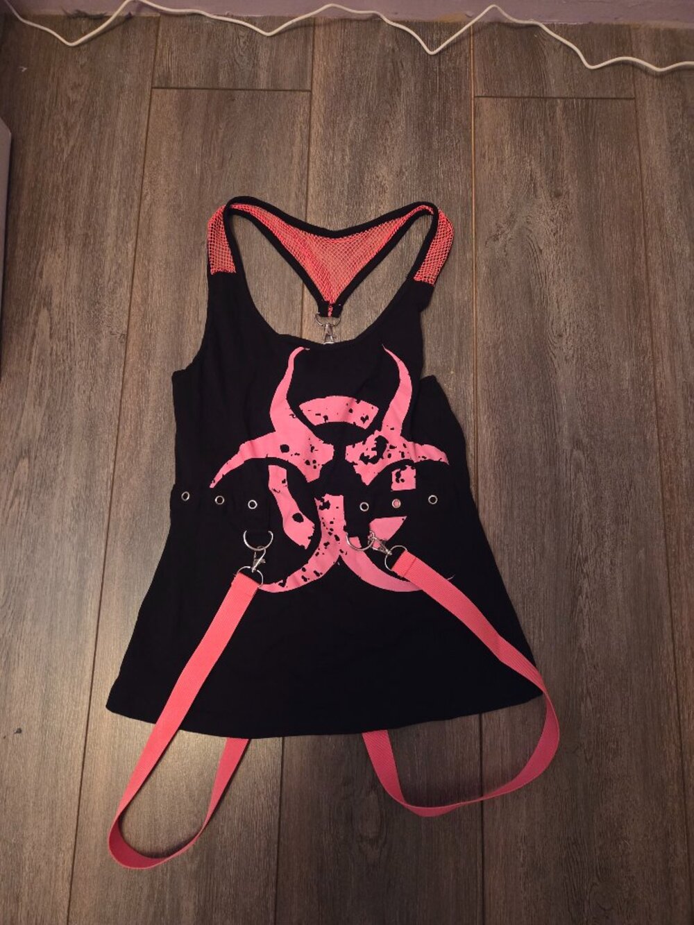 Poizen Industries racerback goth brand top! Size S